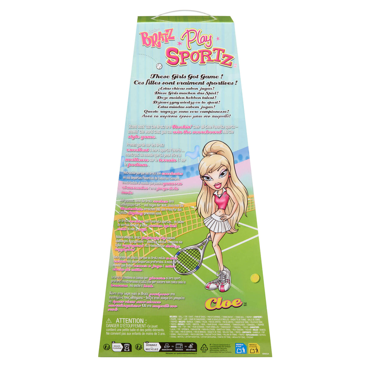 Bratz Play Sportz Cloe Fashion Doll - Tennis