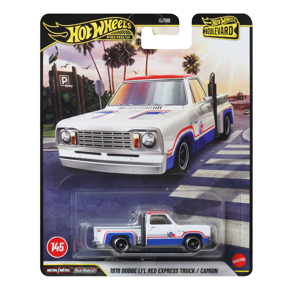 Hot Wheels Premium Boulevard 1978 Dodge LI'L Red Truck / Camion