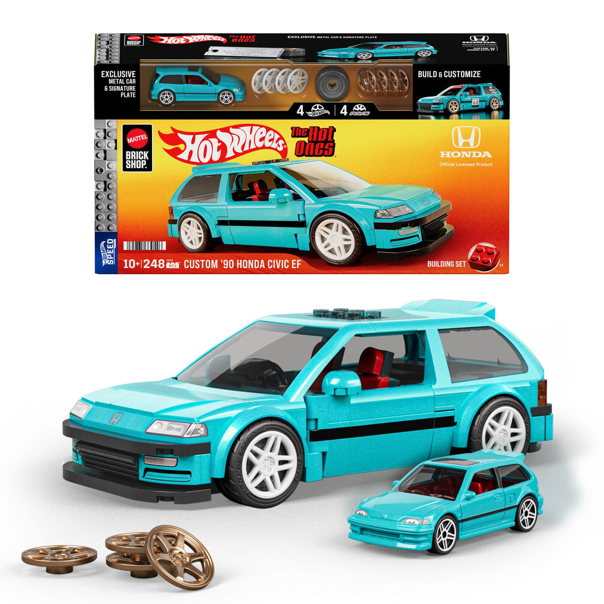 Mattel Brick Shop Hot Wheels Custom ’90 Honda Civic EF Building Set