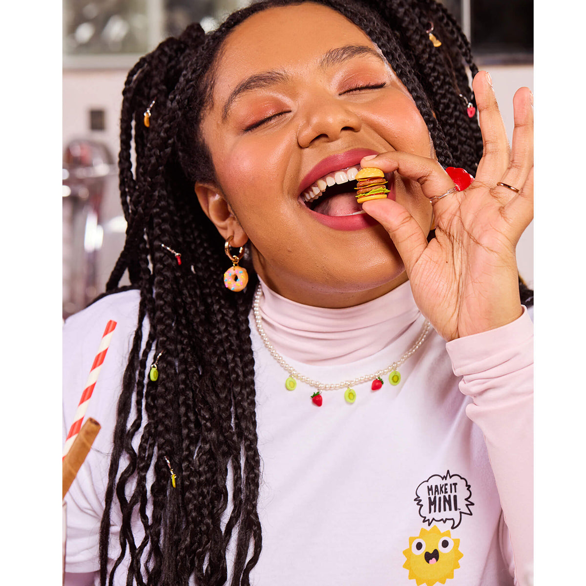 MGA's Miniverse Make It Mini Adult T-Shirt - White; Have A Sunny Day