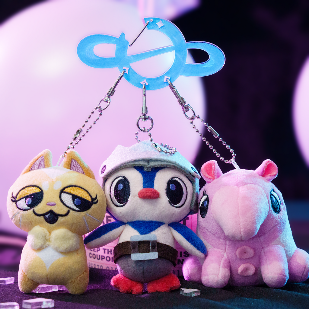 Space Trio Plush Keychains