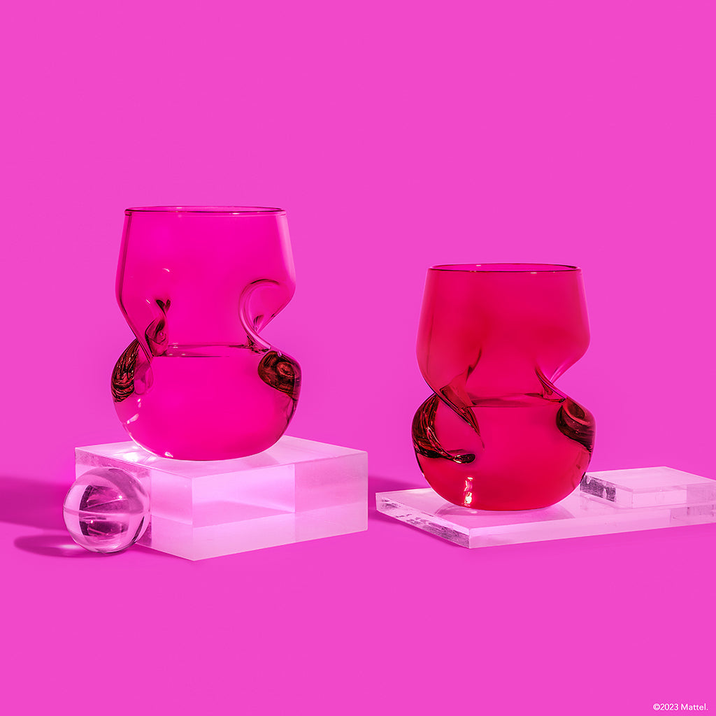 Barbie™ X Dragon Glassware® Stemless Wine Glasses