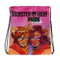 Monster High Pride Toralei & Clawdeen Pink Drawstring Bag