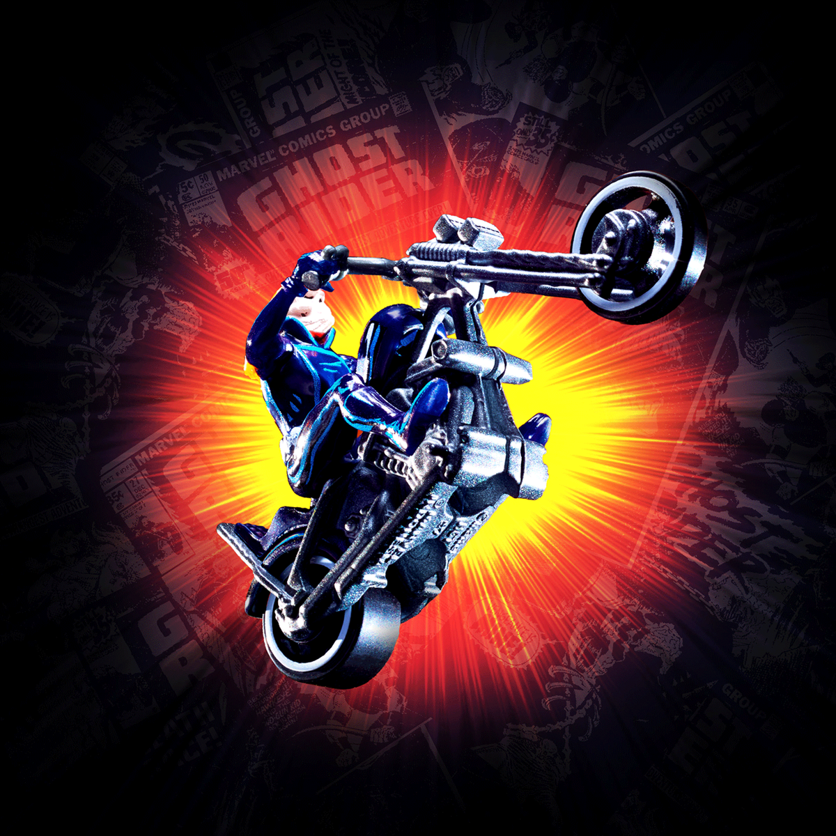 Hot Wheels MARVEL Ghost Rider Motorcycle & Figure Collectible