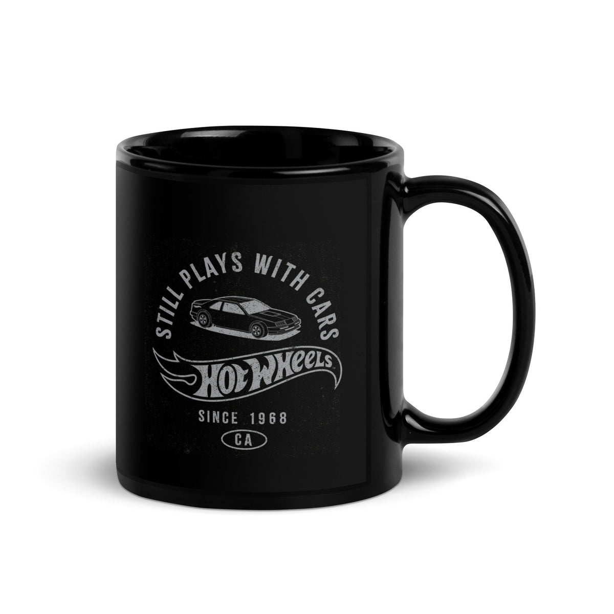 Hot Wheels Still Plays with Hot Wheels Cars Black Mug