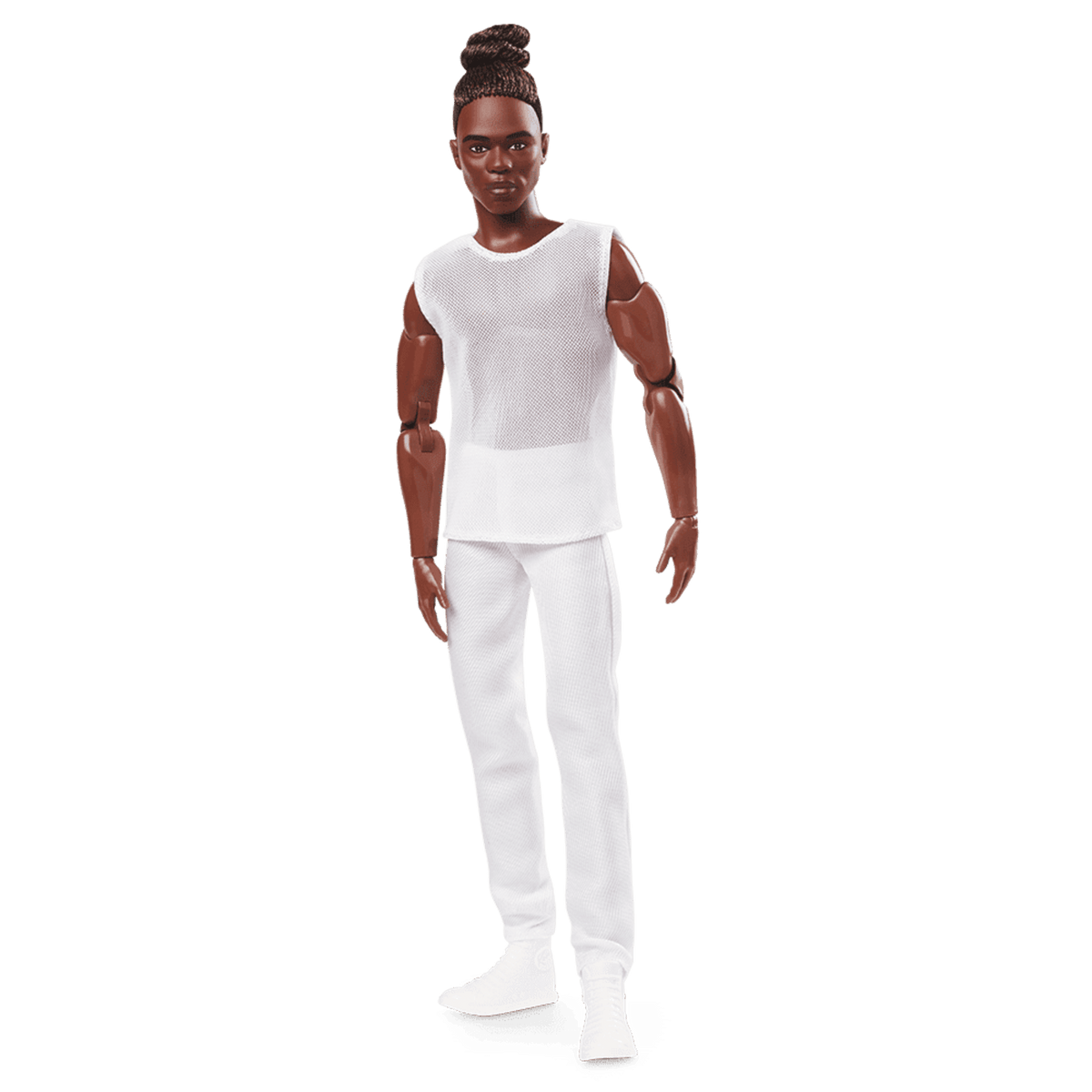 Barbie Looks Ken Doll (Brunette with Braids & Bun Hairstyle)