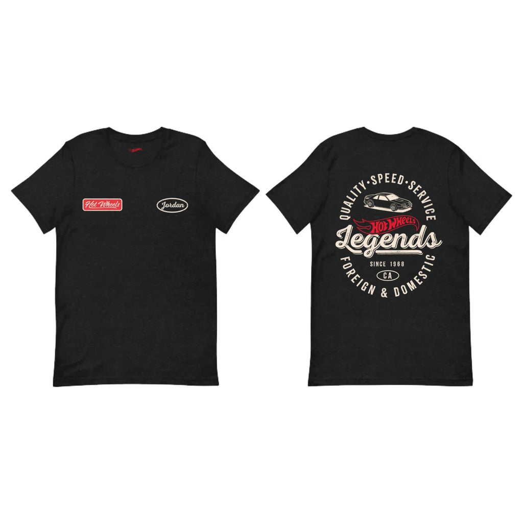 Hot Wheels Customizable Legends Mechanic Black T-Shirt