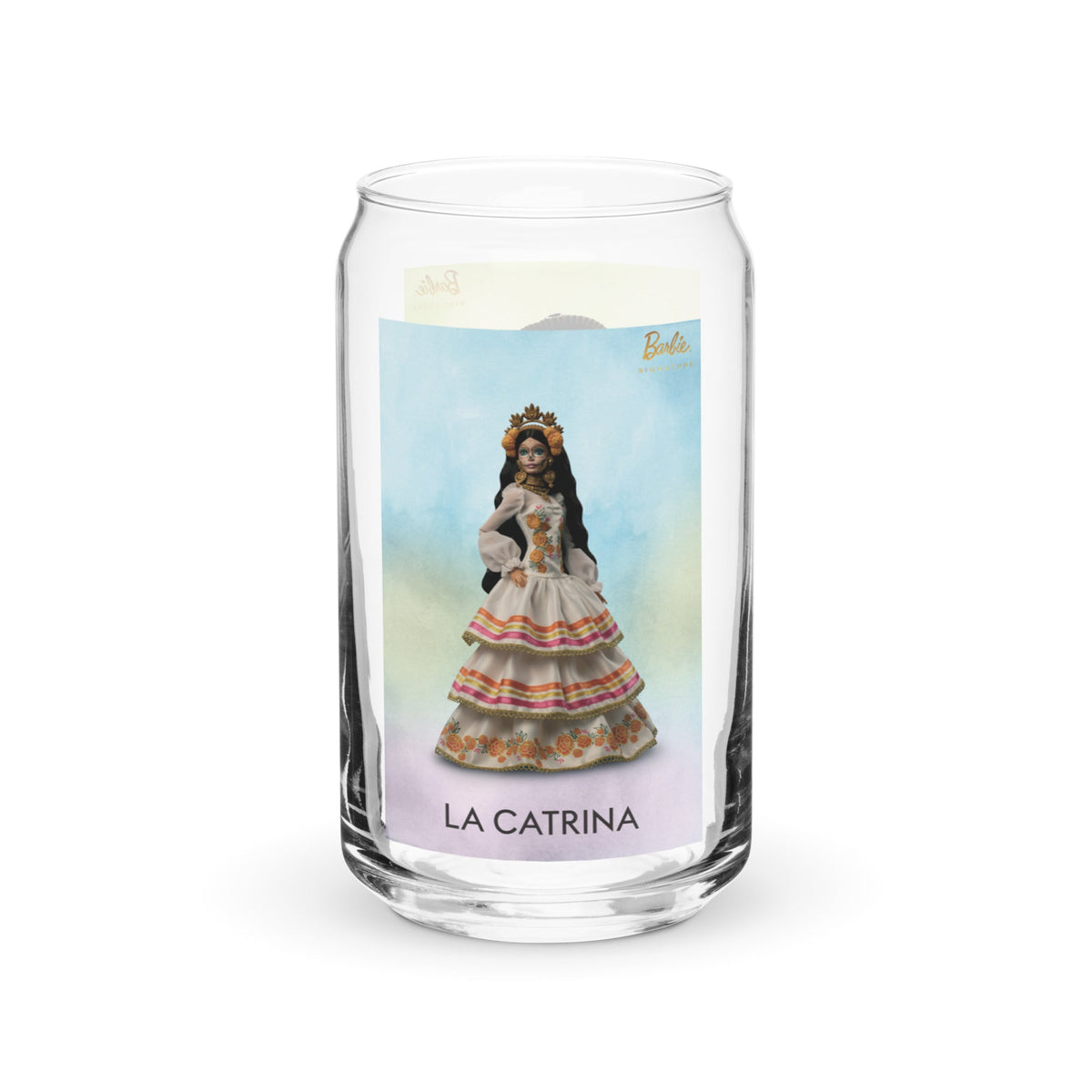 Barbie Día de Muertos Portraits Clear Glass