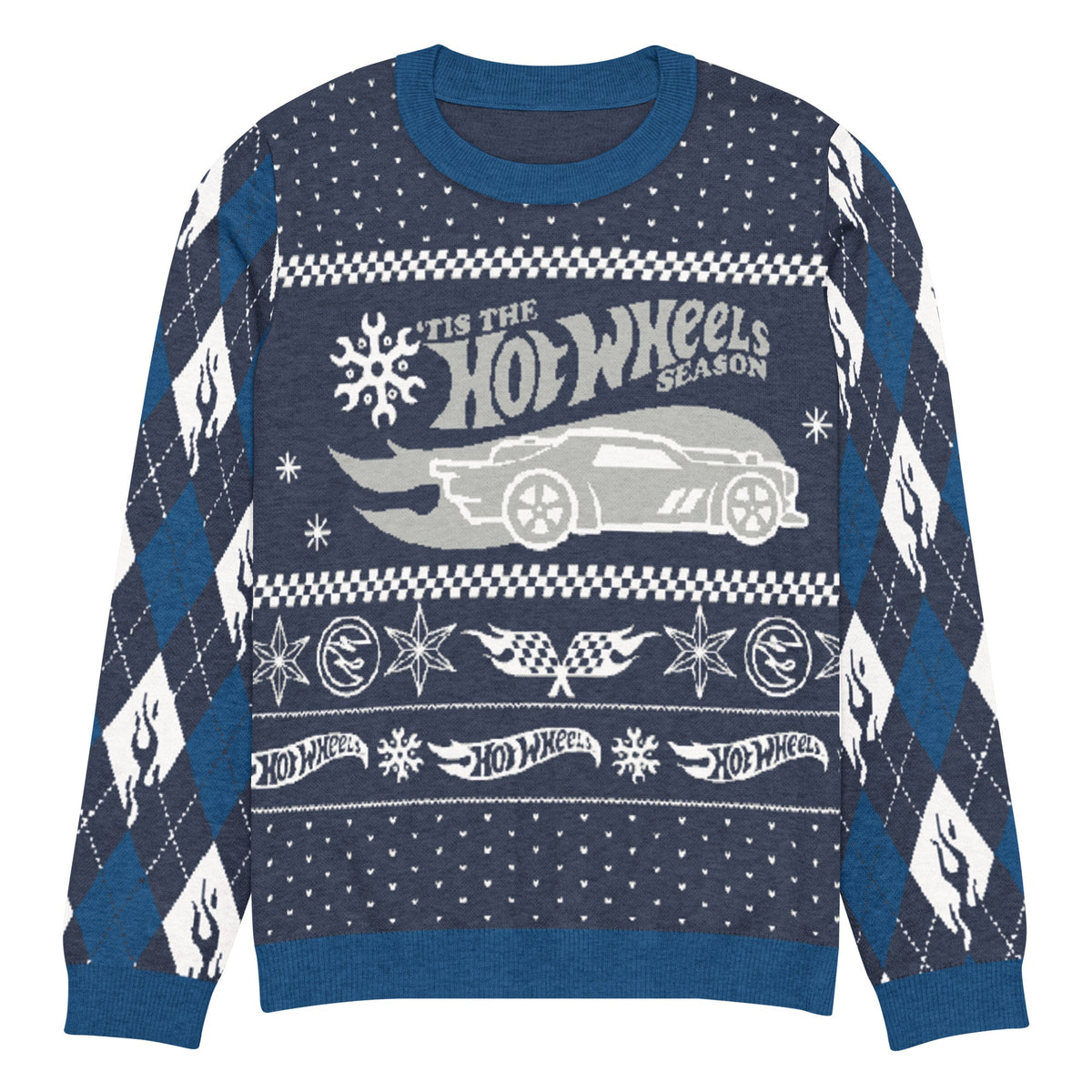 Hot Wheels Holiday Icons Blue Ugly Sweater