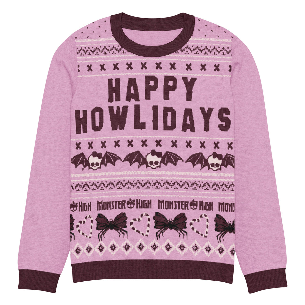 Monster High Happy Howlidays Pink Ugly Sweater