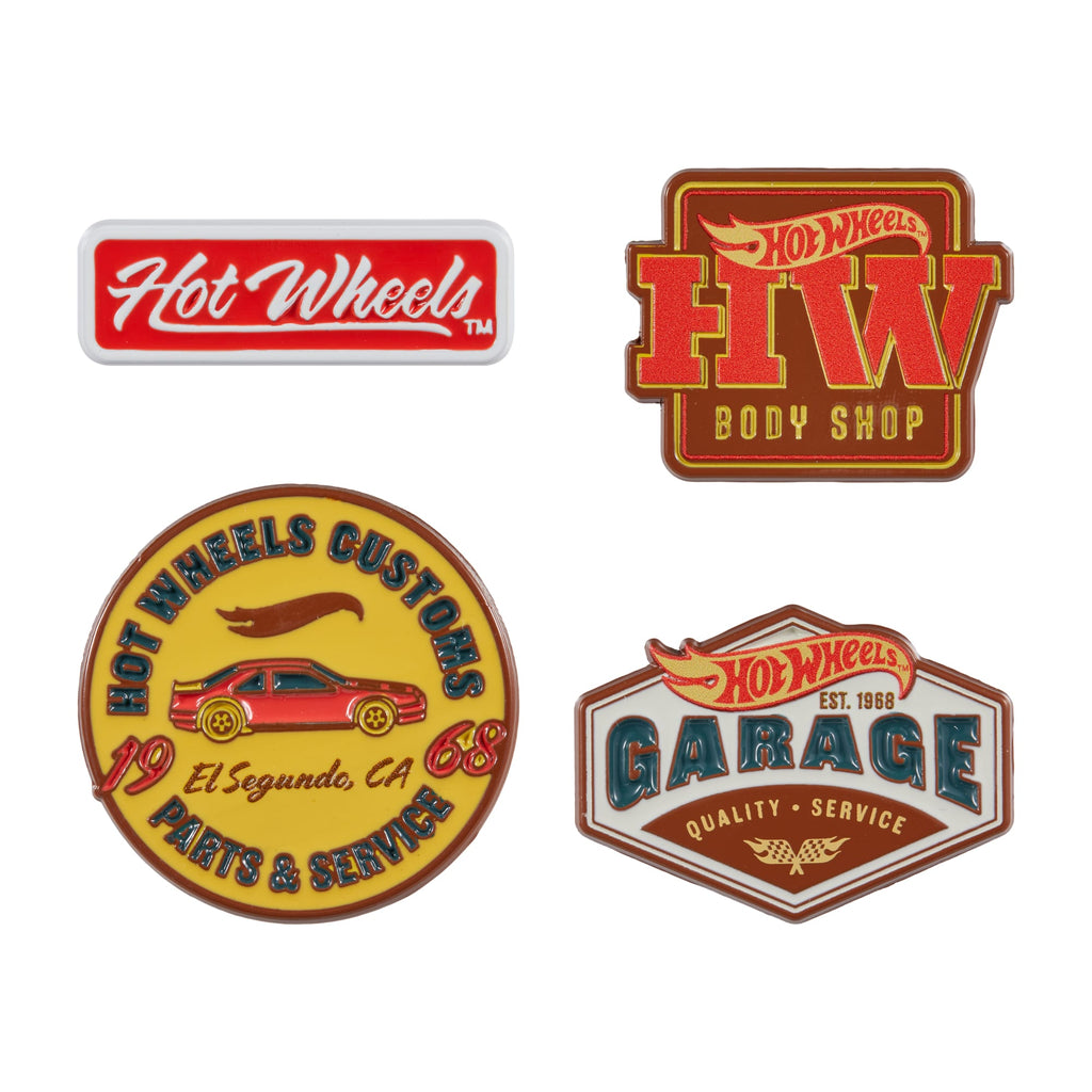 Hot Wheels Body Shop Enamel Pin Set