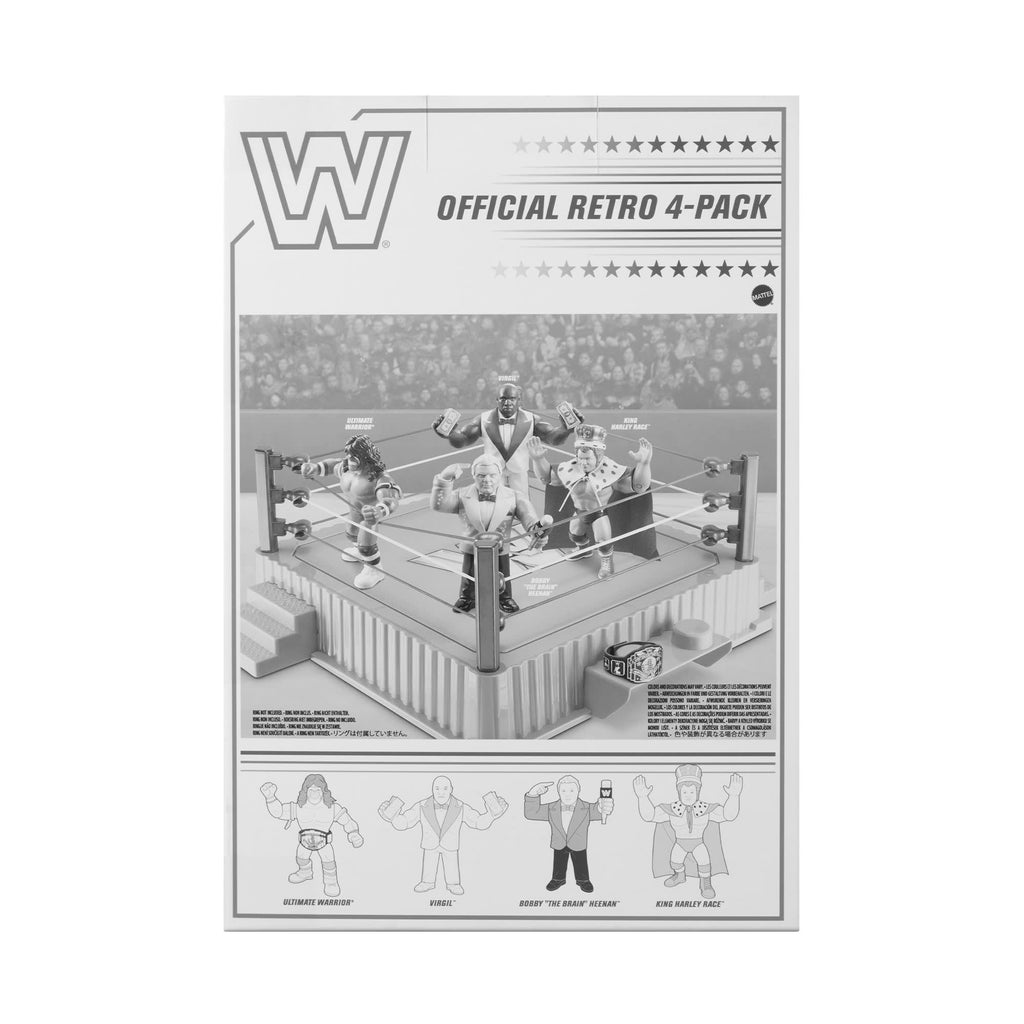 WWE Official Retro 4-Pack Action Figures