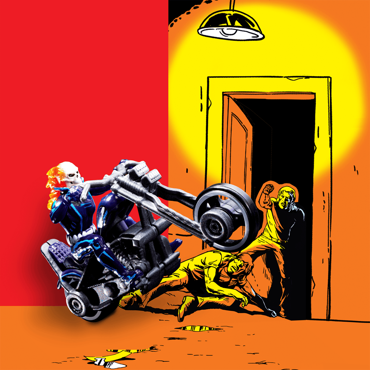 Hot Wheels MARVEL Ghost Rider Motorcycle & Figure Collectible