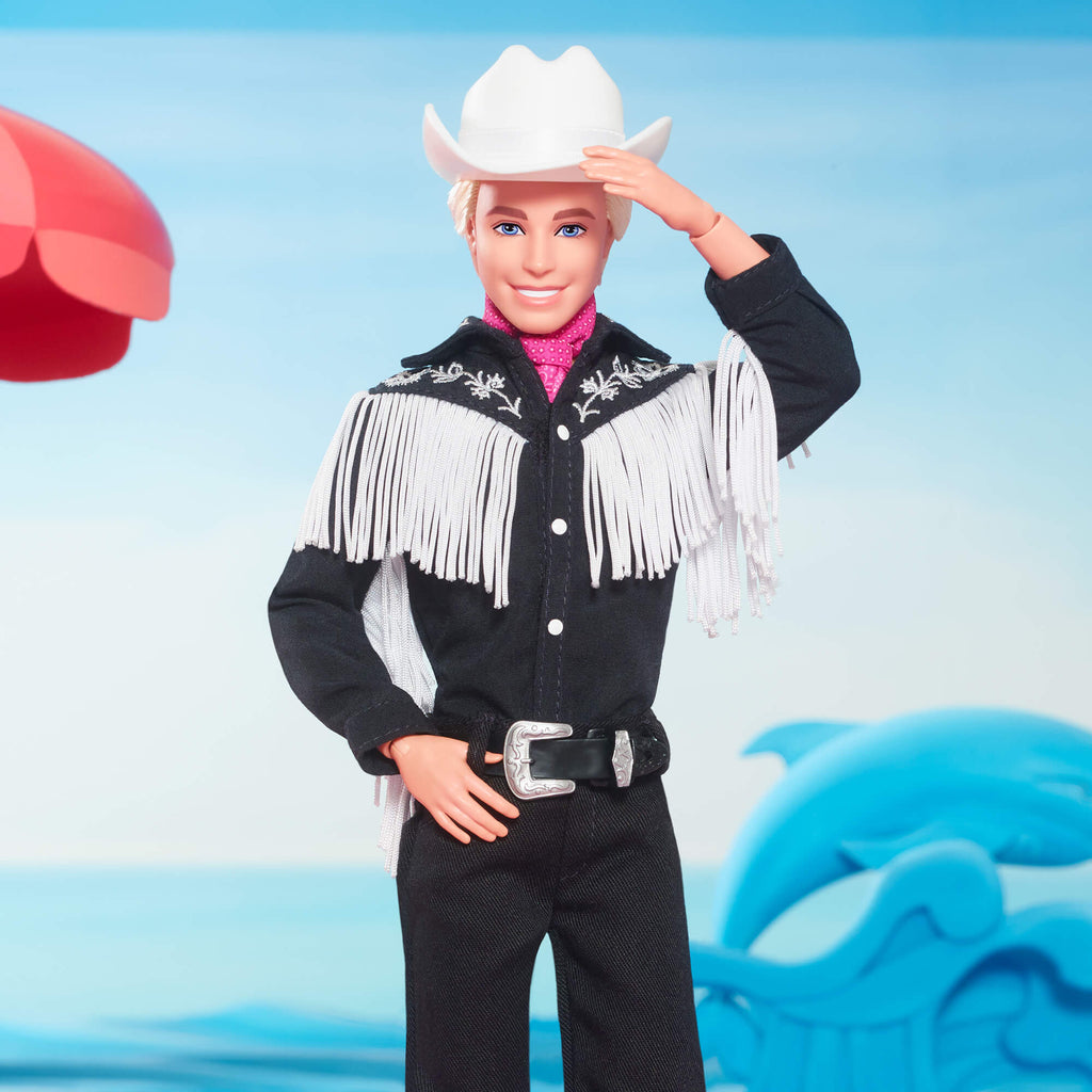 Ken Doll in Black and White Western Outfit – Barbie The Movie