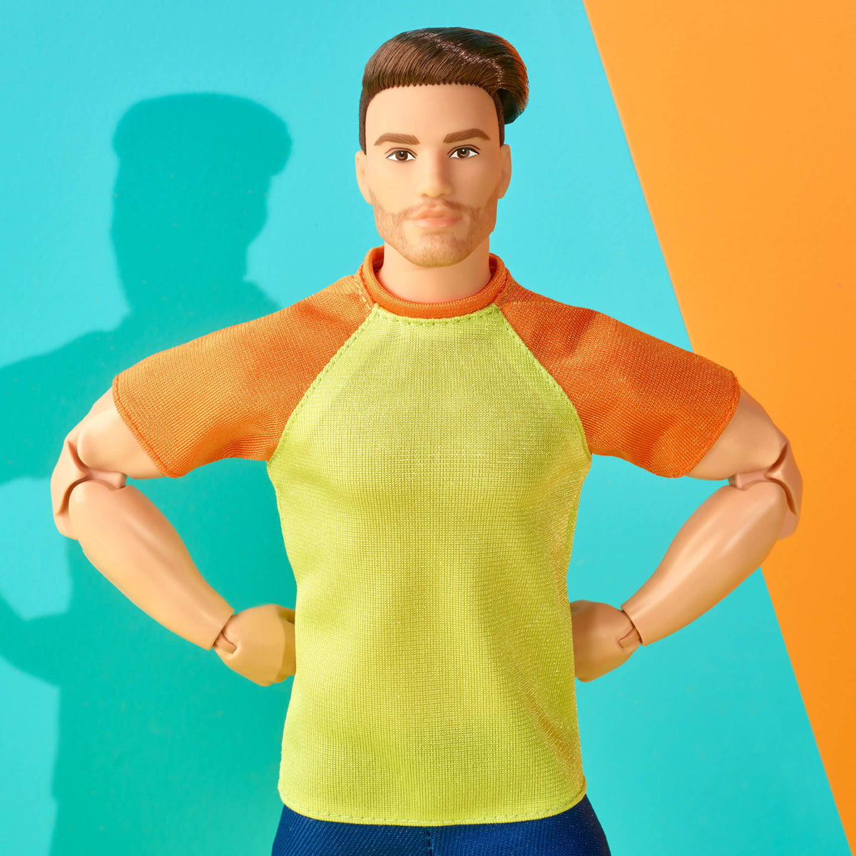 Barbie Looks Ken Doll (Buff Body, Curly Brunette Hair)