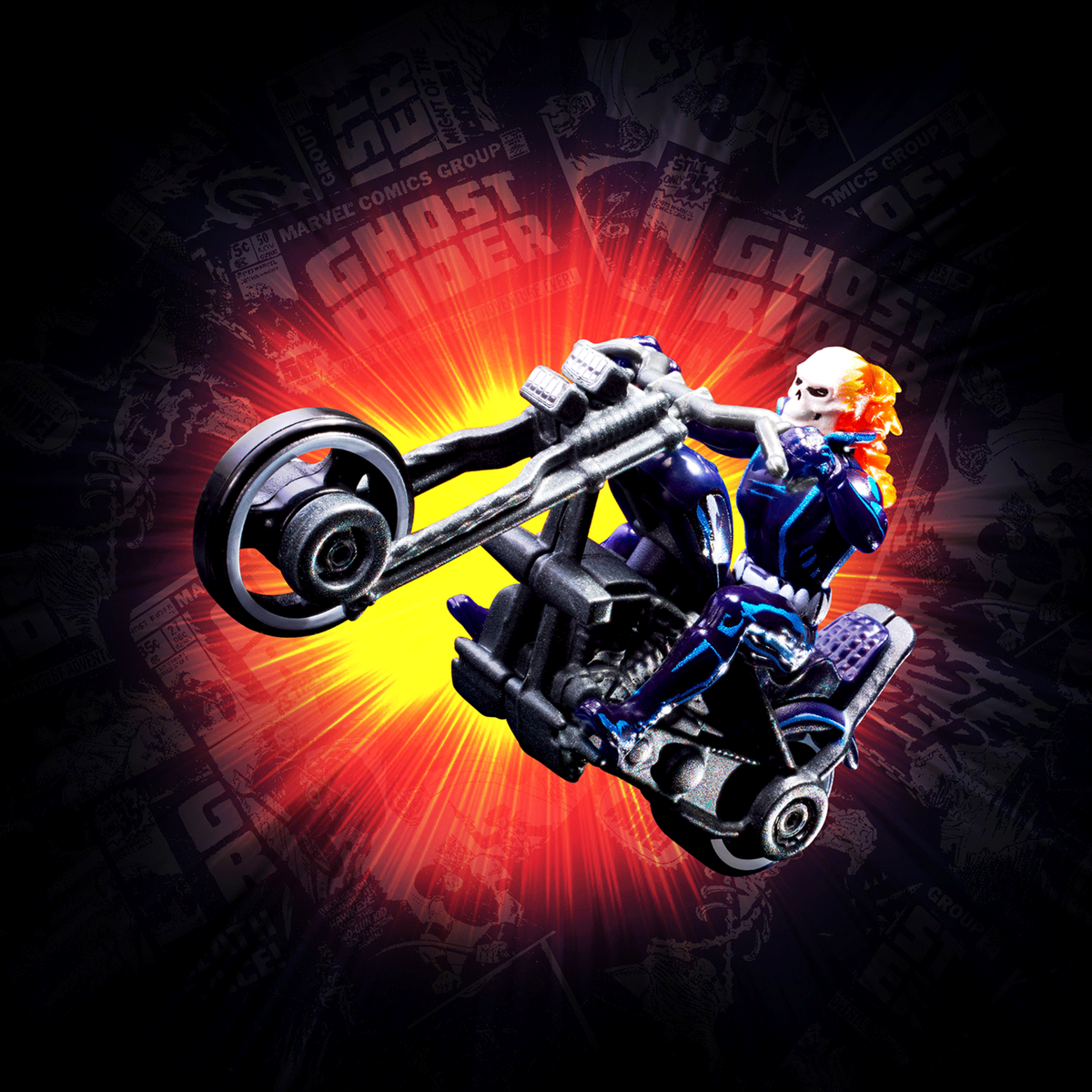 Hot Wheels MARVEL Ghost Rider Motorcycle & Figure Collectible