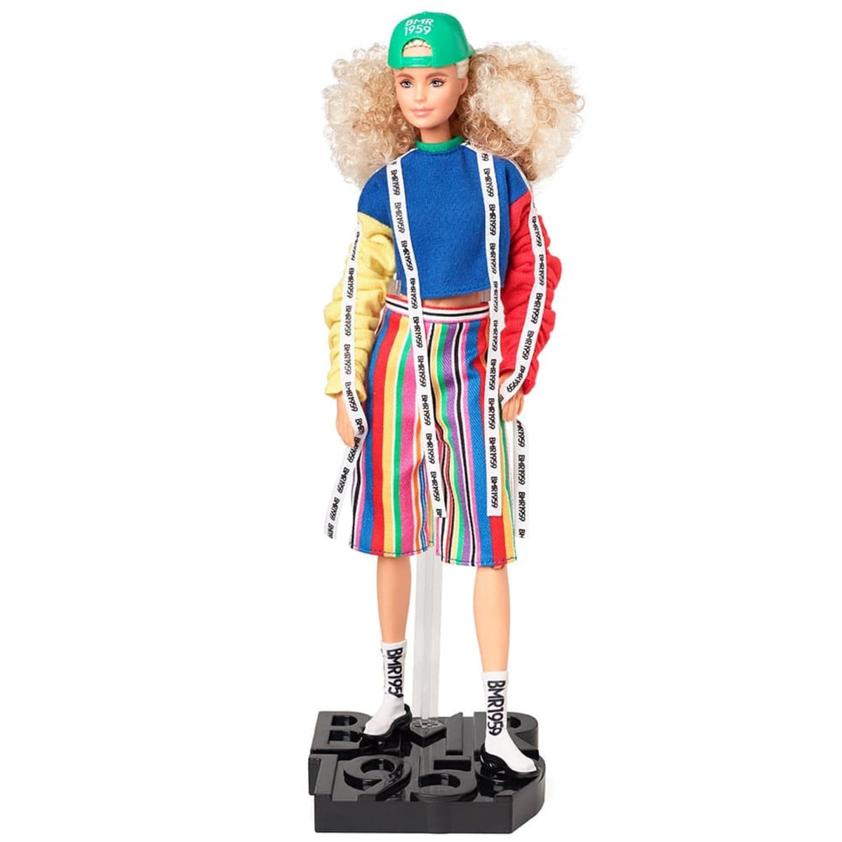 Barbie BMR1959 Doll - Color Block Sweatshirt with Logo Tape & Striped Shorts