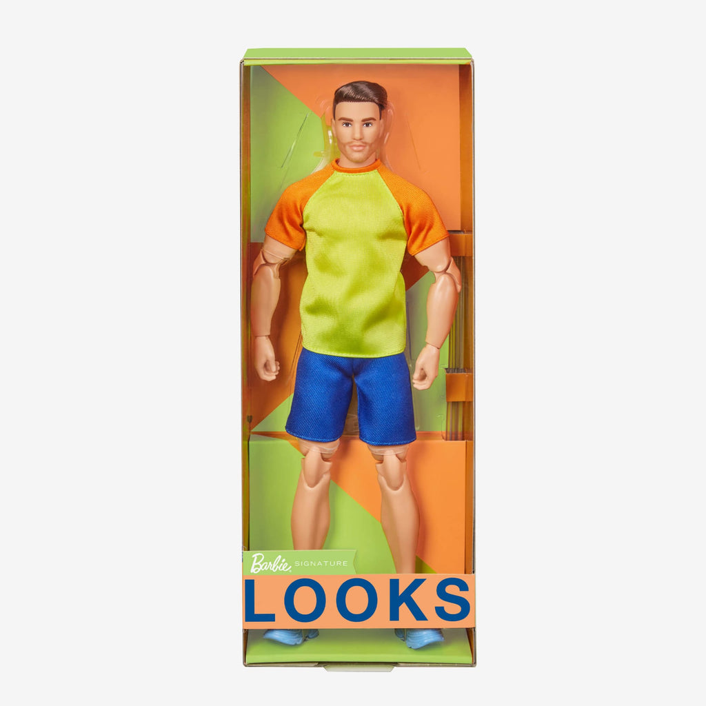 Barbie Looks Ken Doll (Buff Body, Curly Brunette Hair)