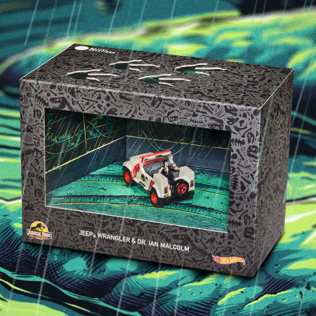 Hot Wheels Jurassic Park Jeep Wrangler & Dr. Ian Malcolm