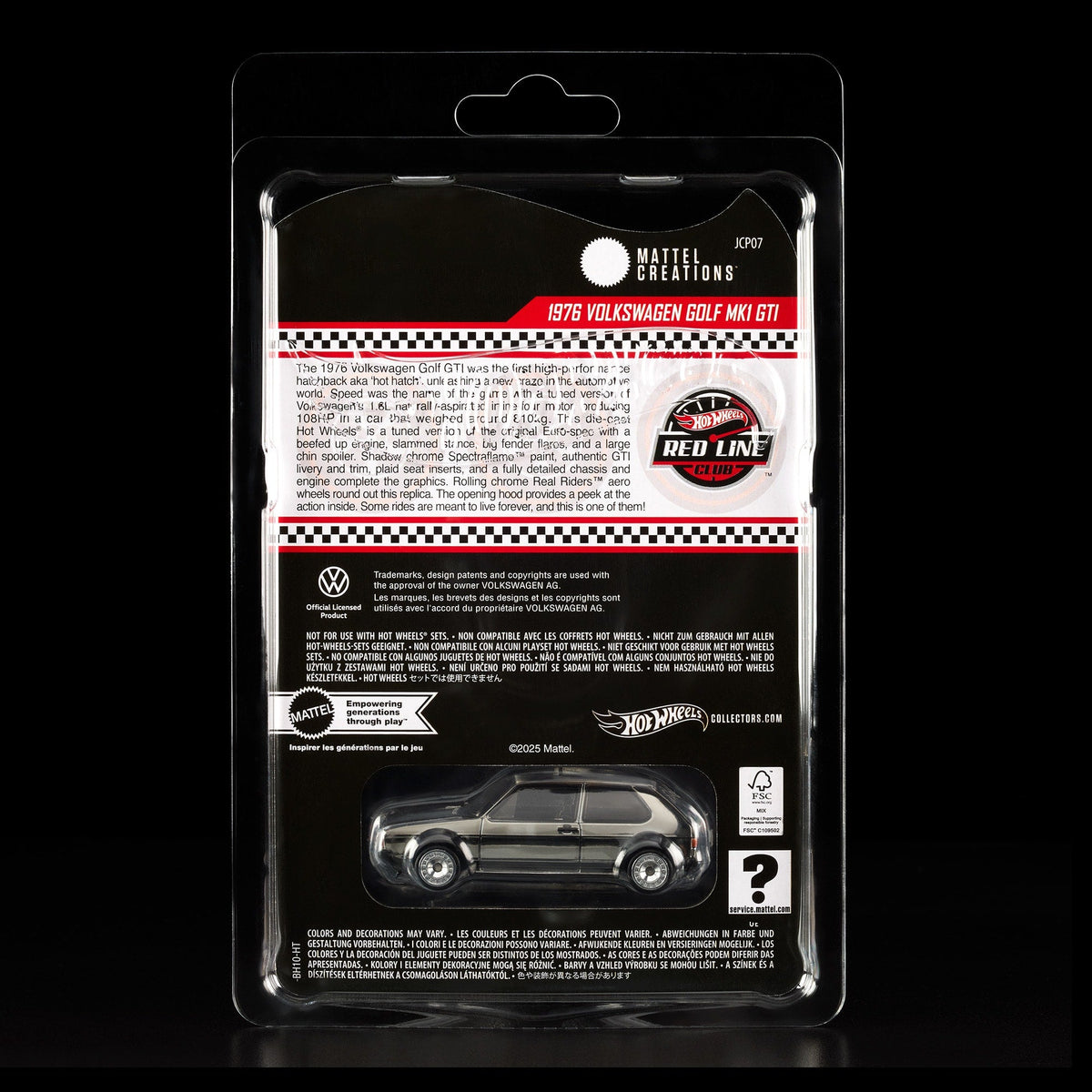 Hot Wheels RLC Exclusive 1976 Volkswagen Golf Mk1 GTI