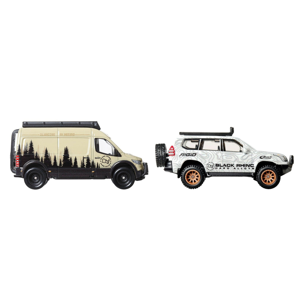 Hot Wheels Premium Car Culture 2-Pack - '05 Toyota Land Cruiser Prado & Mercedes Benz Sprinter Tourer