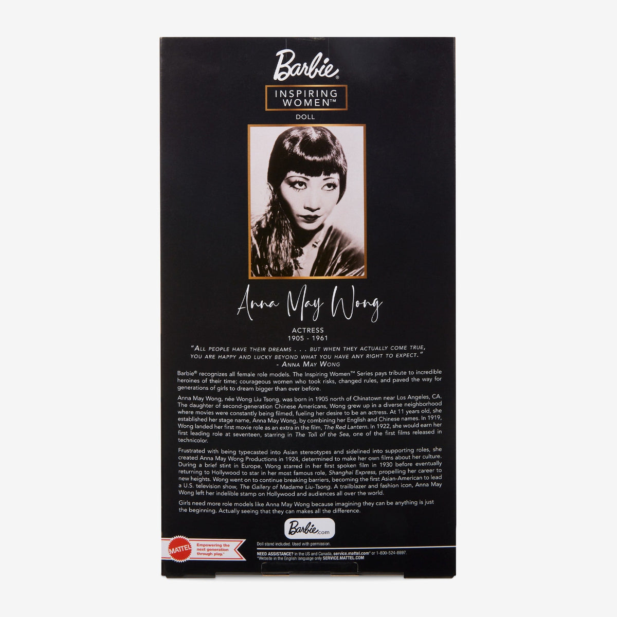 Barbie Inspiring Women Anna May Wong Doll