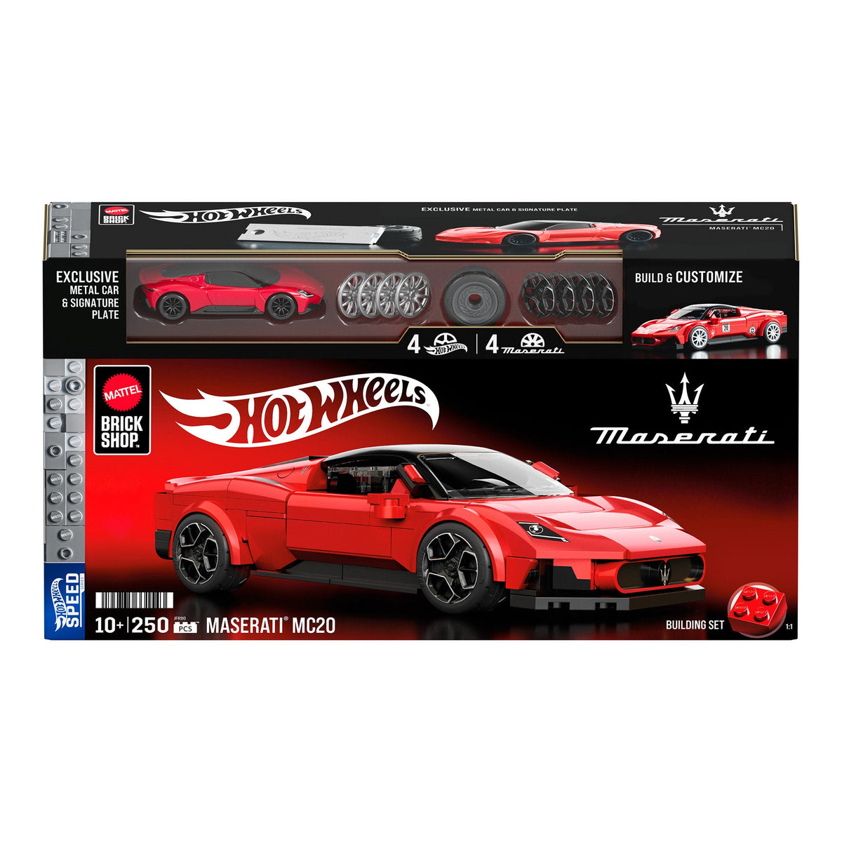 Mattel Brick Shop Hot Wheels Maserati MC20 Building Set