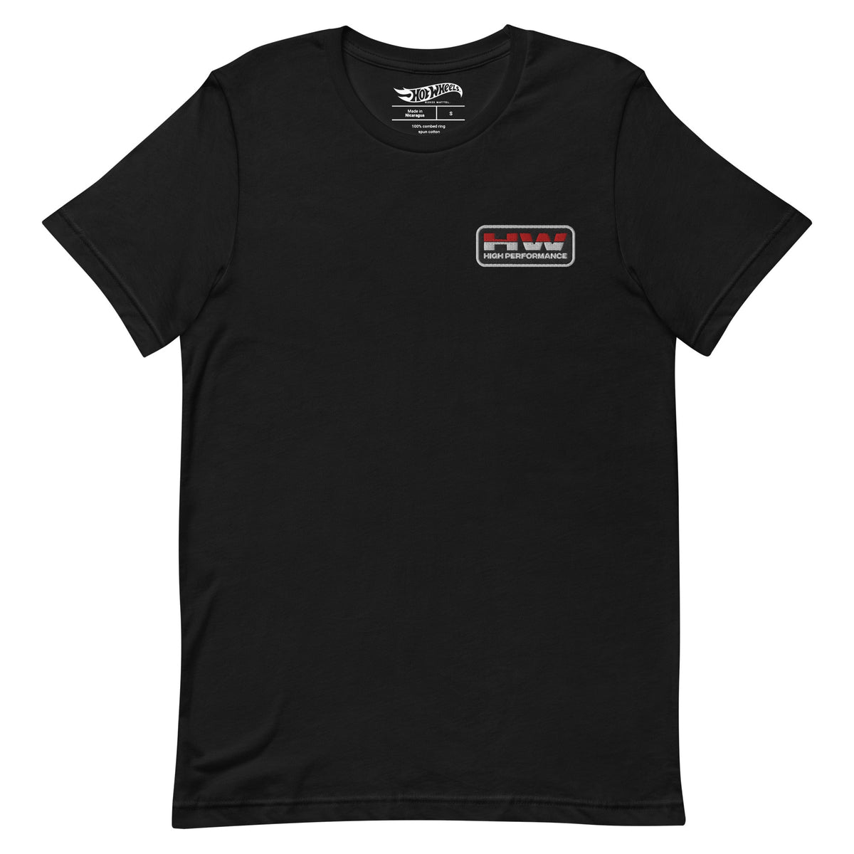 Hot Wheels High Performance Racing Embroidered Black T-Shirt