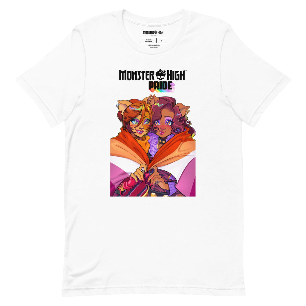 Monster High Pride Toralei & Clawdeen White T-Shirt