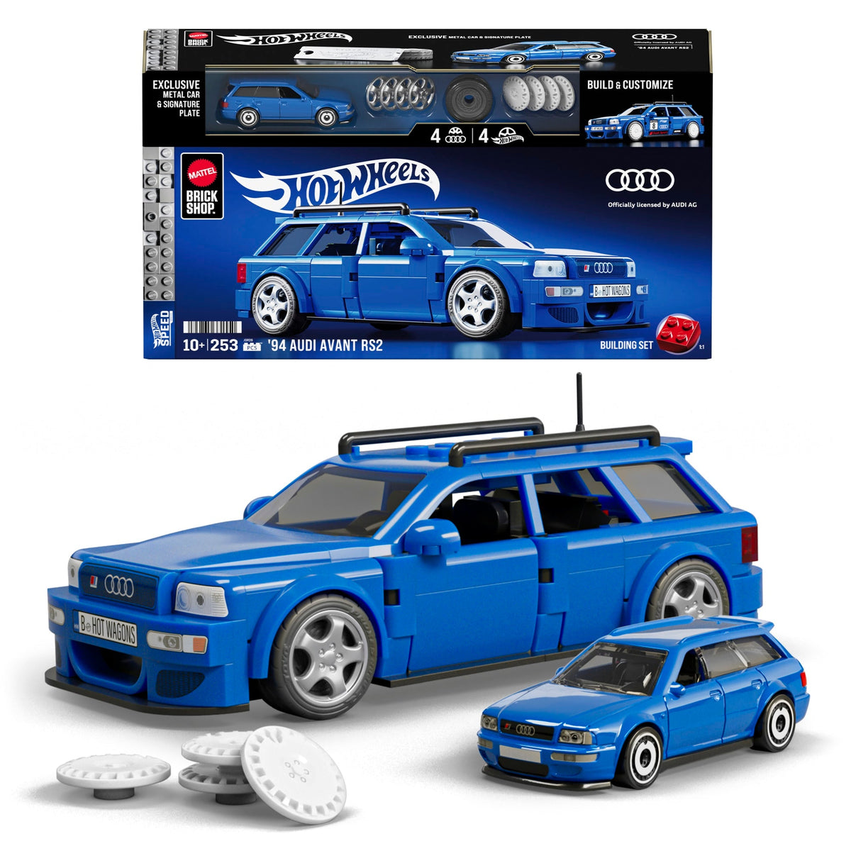 Mattel Brick Shop Hot Wheels Audi Avant RS2 Building Set