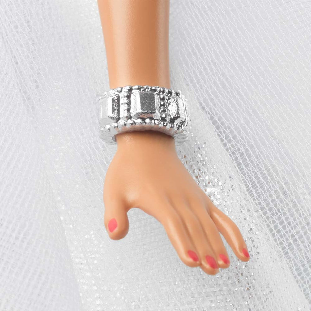 2021 Holiday Barbie Doll, Brunette Curly Hair
