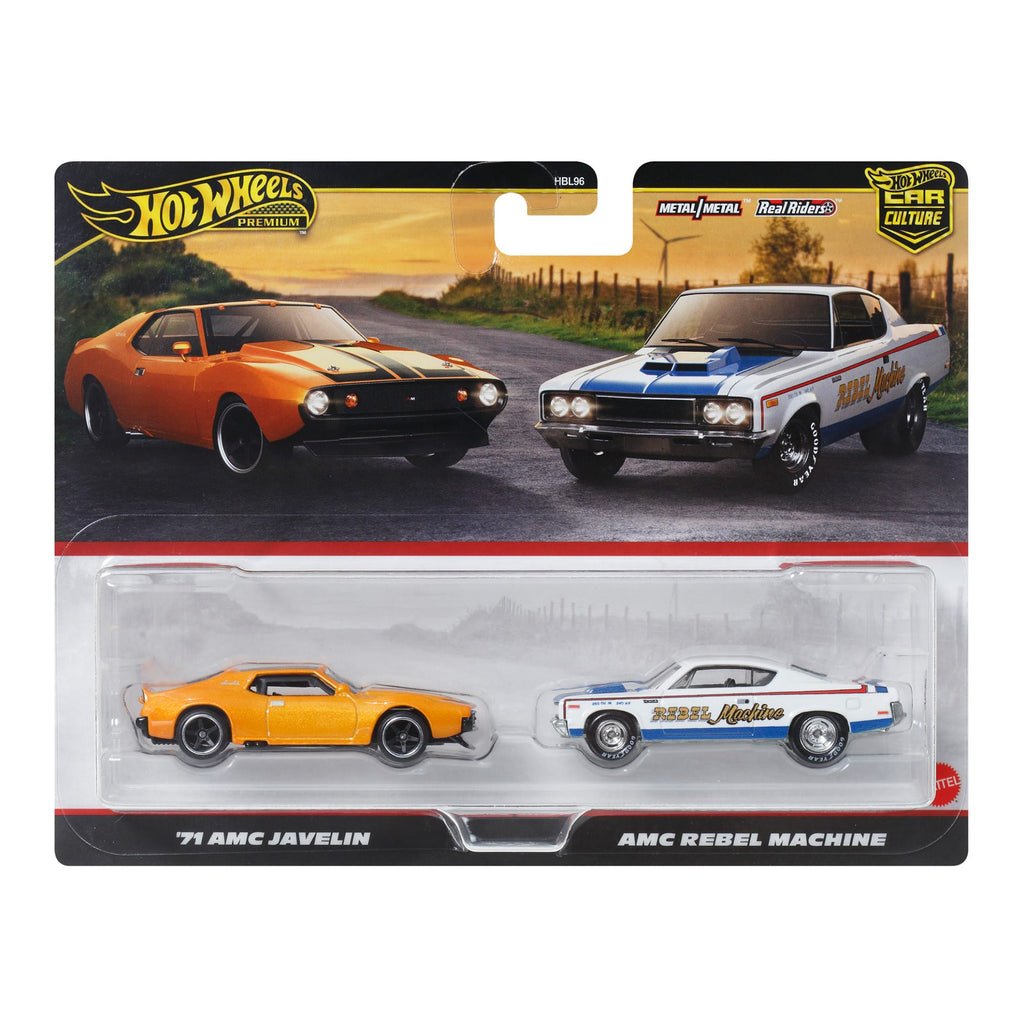 Hot Wheels Premium Car Culture 2-Pack '71 AMC Javelin & AMC Rebel Machine