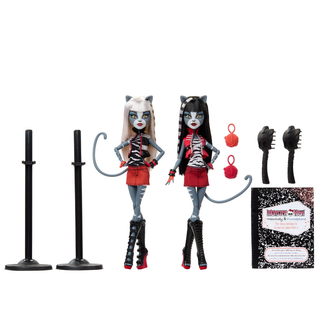 Monster High Boo-riginal Creeproductions G1 Meolowdy and Purrsephone Dolls 2-Pack