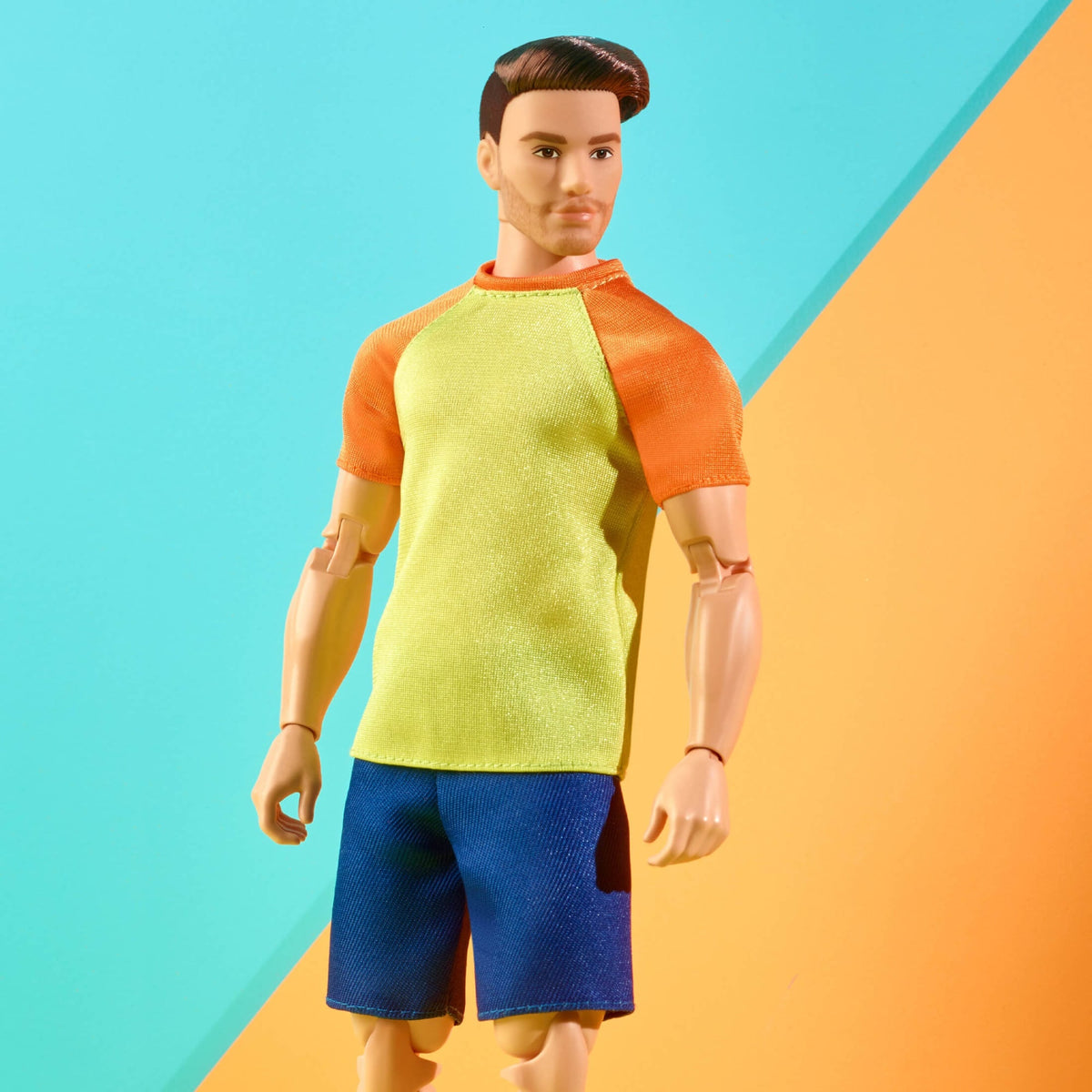 Barbie Looks Ken Doll (Buff Body, Curly Brunette Hair)